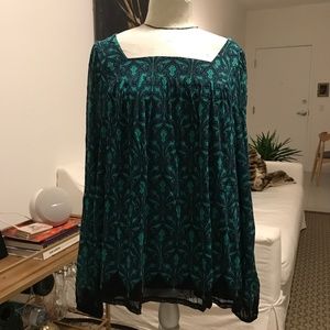 APT NO 9 Green Blue Floral Top | Plus Size 2X
